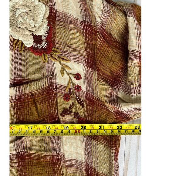 NWT Anthropologie Kyla Seo Shirt Dress Sz Small Embroidery Check Pattern - Picture 11 of 11